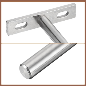 Supporto per Mensola Flottante <span class=keywords><strong>2</strong></span>-8 Pollici Montaggio a Parete - Staffa Nascosta per Mensole in Legno Flottanti, Argento - Product Image 3