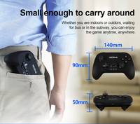 Manette de jeu sans fil C-STAR Slim avec moteur de vibration, fonction Turbo, compatible avec les téléphones mobiles et les PC pour iOS