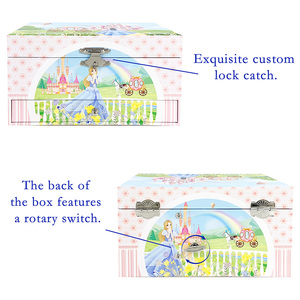 Caja <span class=keywords><strong>de</strong></span> Música Carrusel Bailarina con Ranura para Anillos, Joyero Musical Personalizado al por Mayor, Mecanismo <span class=keywords><strong>de</strong></span> Manivela, <span class=keywords><strong>Canciones</strong></span> Personalizadas - Product Image 4