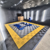 Dalles de sol emboîtables antidérapantes en plastique PP 40x40x1.8 pour lavage de voitures et garage, grille de drainage pour sol de garage