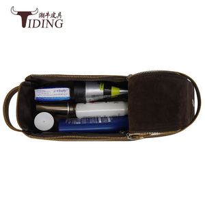 Neceser de Cuero Genuino para Hombre Tiding, Rectangular, con Asa Suave, Estilo Retro, Impermeable, para Cosméticos - Product Image 3