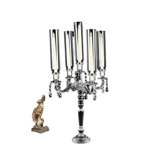 Честь кристалла <span class=keywords><strong>3</strong></span>/5/9 руки прозрачное украшение стола Хрустальное стекло канделябры Подсвечник со стеклянной трубкой для свадеб - Product Image 5