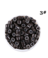 1000 Stück Aluminium Silikon gefütterte Micro Ring Haar verlängerung perlen für NanoTip Human Hair Extension Tool 4,5x2,5x3,0mm Verlängerung perlen