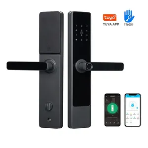 Nhà thông minh khóa vân tay Wifi tuya ttlock với mật khẩu kỹ thuật số thẻ chìa khóa căn hộ khách sạn thông minh đòn bẩy khóa