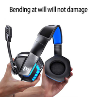 Casque Gamer filaire d'ordinateur de jeu de lumière LED colorée avec microphone