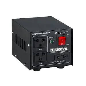 Ukuran Kecil Power Transformer 230V untuk 100V dengan Kotak Hitam dengan Off/Pada Switch