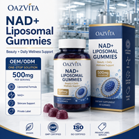 Complément alimentaire à base de plantes OAZVITA NAD+ Resvératrol Berbérine Biotine Collagène Kératine Zinc Vitamine K D Gummies pour les cheveux, la peau, les ongles et les articulations