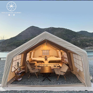 Tente gonflable Coody pour 6 à 8 personnes, en tissu de coton, grand espace, quatre saisons, camping en plein air, tente pneumatique - Product Image 3