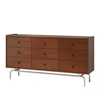 Meuble de rangement bas scandinave, fermé, anti-poussière, gain de place, durable, style rétro, pour salon, chambre, chevet ou bar domestique