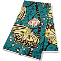 Nouvel Arrivage Vente en Gros Usine Tissu Tissé Biologique 100% Coton Imprimé Wax Africain Batik Ankara 6 Yards par Pièce pour l'Industrie de l'Habillement