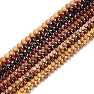 Factory Wholesale 6 8 10mm Round Wooden <strong>Loose</strong> <strong>Beads</strong> Strand Wenge Violet Blackwood <strong>Sandalwood</strong> <strong>Beads</strong> for Jewelry Making Wood <strong>Beads</strong> - Product Image 1