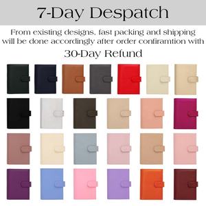 Hongbo penjual terbaik 24 warna Rose Gold 6-cincin A6 Organizer Binder kulit Litchi lembut dengan daun terbang hadiah pernikahan - Product Image 3