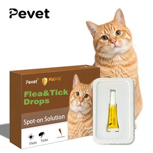 Gotas Antipulgas y Garrapatas Pevet PlaDrop para Gatos, Solución Localizada, Repelente y Eliminante <span class=keywords><strong>de</strong></span> <span class=keywords><strong>Pulgas</strong></span> y Garrapatas, Desparasitación, Salud del Pelo y Piel, Prevención - Product Image 3