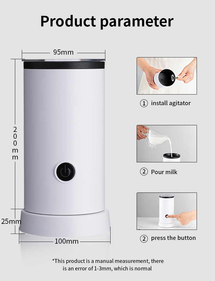 Milk Frother Automatic Milk Frother Large Capacity Automatic Foam Maker for Hot & Cold Milk