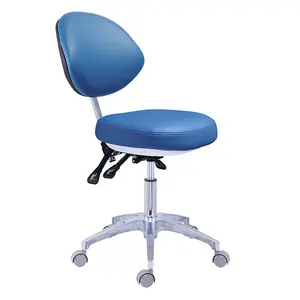 Factory Direct Adjustable PU Leather Doctor Assistant Mobile Chair Dental Stool For Dentist Use