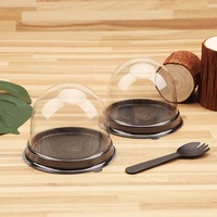 Vente chaude Transparent En Plastique Dessert Emballage Boîte Personnalisé Dôme Gâteau Conteneur pour La Cuisson De Gâteaux Collations Blister Pain PET