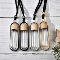 Bouteille vide en verre pour huile essentielle, parfum ou désodorisant de voiture, à suspendre, mini, décorative, 5ml, 7ml, 10ml, pour sérigraphie
