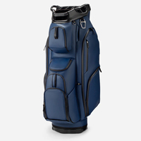 Sacs de golf en cuir PU noir personnalisés avec logo ASL GOLF, imperméables, avec housse de protection pour chariot de golf