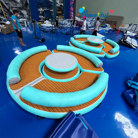 Plataforma Flotante Inflable Redonda para Parque Acuático, Isla Flotante, Plataforma de Descanso, Verano 2026