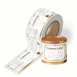 ฉลากชาแบบกำหนดเองบรรจุภัณฑ์กระดาษพื้นผิวมีกาวในตัวสติกเกอร์ฟอยล์สีทองโลหะพิมพ์ฉลากขวดไค - Product Image 6
