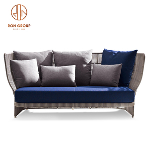 Mobili <span class=keywords><strong>da</strong></span> <span class=keywords><strong>esterno</strong></span> con schienale alto in stile moderno salotto <span class=keywords><strong>da</strong></span> giardino divano in rattan set di mobili patio balcone chaise poltrona - Product Image 2