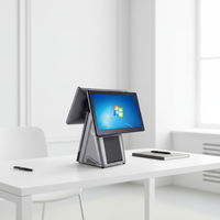 Nuevo Sistema POS Todo en Uno Blanco con Pantalla Táctil Capacitiva de 15.6 Pulgadas, PC Android con NFC, Wi-Fi y 1 Año de Garantía para Cafetería