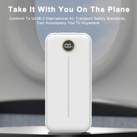 Cargador ultra portátil Basics de 10000mAh con pantalla digital LED, batería externa delgada para cargar iPhone, Samsung y iPad