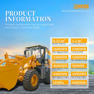 Maquinaria para Movimiento de Tierras, Retroexcavadora 4x4 con Motor Diésel, Excavadora Articulada para Construcción y Agricultura - Product Image 3