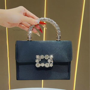 New Diamond-encrusted Women's <b>Square</b> Crossbody Bag Small -style High-end Light Luxury Handbag Chain for Tanjing - Product Image 1