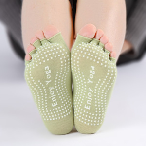 Chaussettes de yoga Chaussettes à bout <span class=keywords><strong>ouvert</strong></span> dos nu Chaussettes de yoga antidérapantes à cinq doigts - Product Image 2