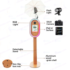 Máquina de <span class=keywords><strong>fotomatón</strong></span> Vintage de madera pintada DSLR iPad cabina Selfie <span class=keywords><strong>espejo</strong></span> Photobooth Shell Salsa <span class=keywords><strong>fotomatón</strong></span> soporte de impresora - Product Image 1