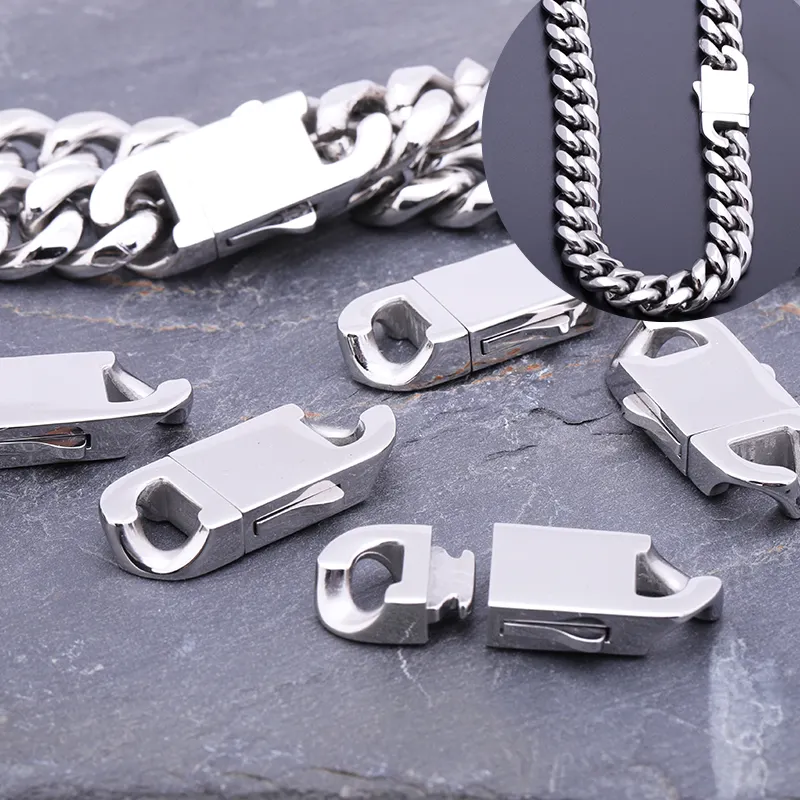 Fashion Jewelry Stainless Steel Clasp chain hook for cuban chain