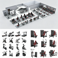 Ensemble complet d'équipements de fitness commerciaux pour club de 300 mètres carrés, machines de sport professionnelles, solution de fitness tout-en-un, CE