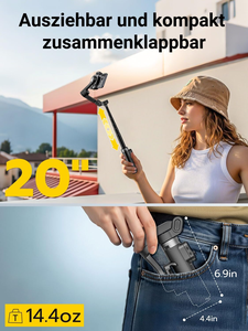 Estabilizador de <span class=keywords><strong>Gimbal</strong></span> Inteligente AOCHUAN X3 para Smartphone con Seguimiento IA, Control Remoto Desmontable, Barra de Extensión de 51cm, Trípode de <span class=keywords><strong>3</strong></span> <span class=keywords><strong>Ejes</strong></span> con Luz de Relleno - Product Image 4