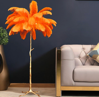 Lampe Led autoportante en plumes d'autruche, design moderne, produit de luxe, luminaire décoratif d'intérieur, idéal pour un Salon, vente en gros