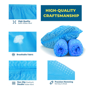 Couvre-chaussures médicaux Couvre-chaussures en plastique jetables Couvre-chaussures jetables anti-poussière bleu non tissé - Product Image 5