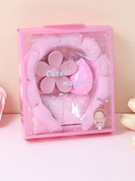 Ensemble cadeau d'accessoires pour cheveux pour filles : pinces à cheveux à logo personnalisé, bandeaux en tissu couleur unie tendance