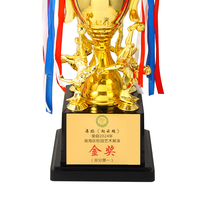 Trophées sportifs en métal personnalisés très demandés, grandes coupes de football avec logo gravé par UV, trophée de volley-ball