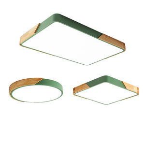 Lámpara de techo LED redonda de diseño de madera, estilo nórdico minimalista para sala de estar y dormitorio, iluminación Zhongshan - Product Image 2
