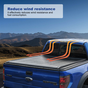 Couverture <span class=keywords><strong>de</strong></span> benne <span class=keywords><strong>de</strong></span> camion électrique rétractable compatible avec Toyota Hilux Revo 2015+ avec arceau <span class=keywords><strong>de</strong></span> sécurité OEM, benne <span class=keywords><strong>de</strong></span> 5 pieds, en aluminium, enroulable - Product Image 4
