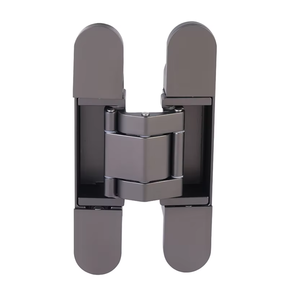Charnière de porte moderne en zinc nickel noir satiné, réglable à 180 degrés, de haute qualité, européenne, 3D, à fermeture douce, dissimulée pour extérieur - Product Image 5