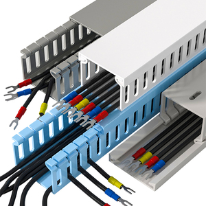 OEM abu-abu putih warna <span class=keywords><strong>PVC</strong></span> kabel saluran plastik listrik <span class=keywords><strong>PVC</strong></span> Trunking jaringan kabel Tray - Product Image 1