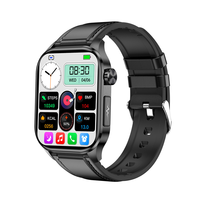Nouvelle montre intelligente BT Call ECG avec écran AMOLED de 2,04 pouces, pression artérielle, oxygène sanguin, température corporelle, montre intelligente ET580