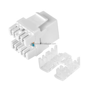 หัวต่อสายเคเบิล Cat5E Keystone UTP แบบไม่ต้องใช้เครื่องมือ 180 องศา RJ45 แบบไม่มีฉนวนป้องกัน 8P8C สำหรับพอร์ตเครือข่าย T568A/B พร้อมรหัสสี ขนาดสาย 22-26 AWG - Product Image 4