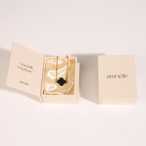 Boîte de rangement rectangulaire personnalisée avec logo, vente chaude, magnétique, pour emballage de colliers, bracelets, boucles d'oreilles et bagues - Product Image 2