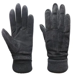 BSCI Fabrik Verkauf Gut Mens Klassische Winter Dicke Peccary Leder Handschuhe Auf Lager