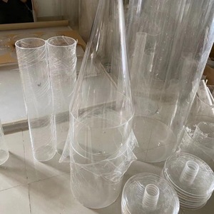 Seau de présentation cylindrique en acrylique transparent, fond scellé, taille personnalisée, parois épaissies, services de découpe/moulage/estampage - Product Image 2