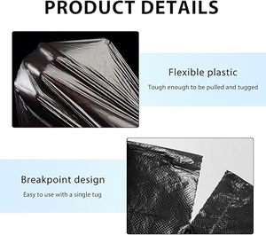 Trash Bags Roll <b>Pack</b> <b>Flat</b> Breakaway Garbage Bags Household Trash Liners Suitable for Kitchen, Bathroom, Office - Product Image 3