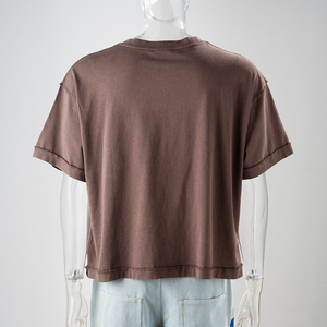 เสื้อยืดทรงบ็อกซี่แบบหนาพิเศษ สไตล์วินเทจ สตรีทแวร์  ลายกราฟิกพิมพ์ลาย  ไหล่ตก  ไซส์ใหญ่  แบบย้อมสีเอซิด  รุ่น TKAN39 - Product Image 2
