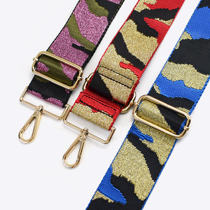 Meetee B-S285 5cm mới ngụy trang sáng bóng vàng lụa <span class=keywords><strong>Webbing</strong></span> Túi dây đeo - Product Image 6